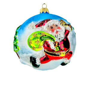 Handcrafted holiday ornament with classic red and gold design - OKR25